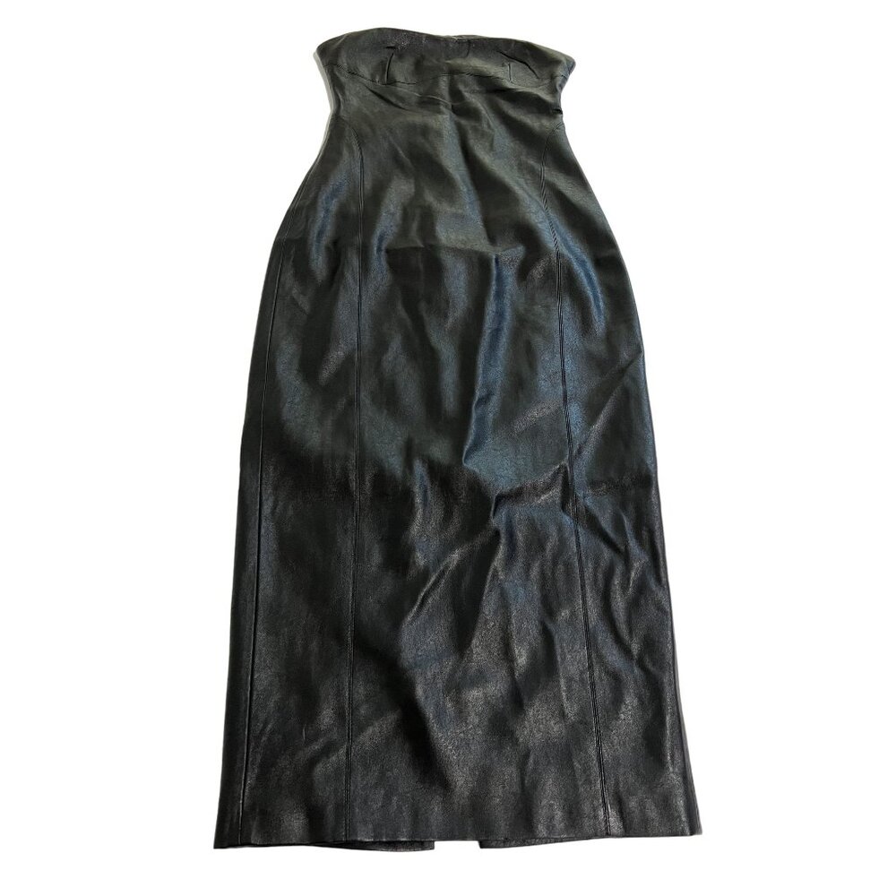 Bianca &amp;amp; Bridgett Mel Dress in Black Faux Vegan Leather